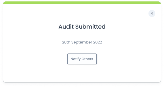 Audit Submitted Modal